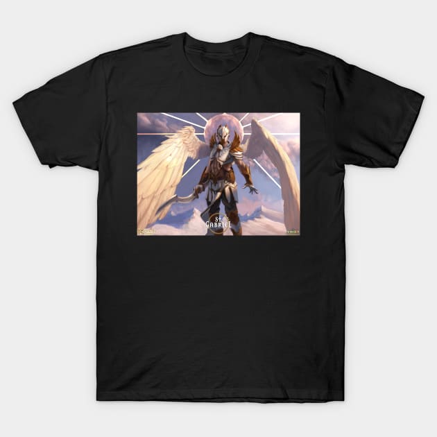 St Gabriel Full Alt - Almighty Legends T-Shirt by Toytally Rad Creations